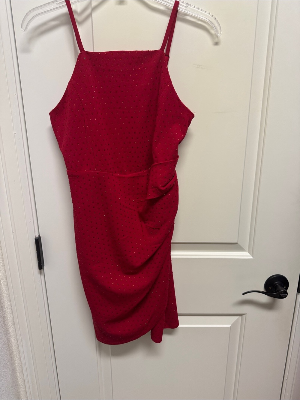 Honey and Rosie Red Rhinestone Mini Dress